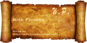Woth Piroska névjegykártya