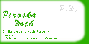 piroska woth business card